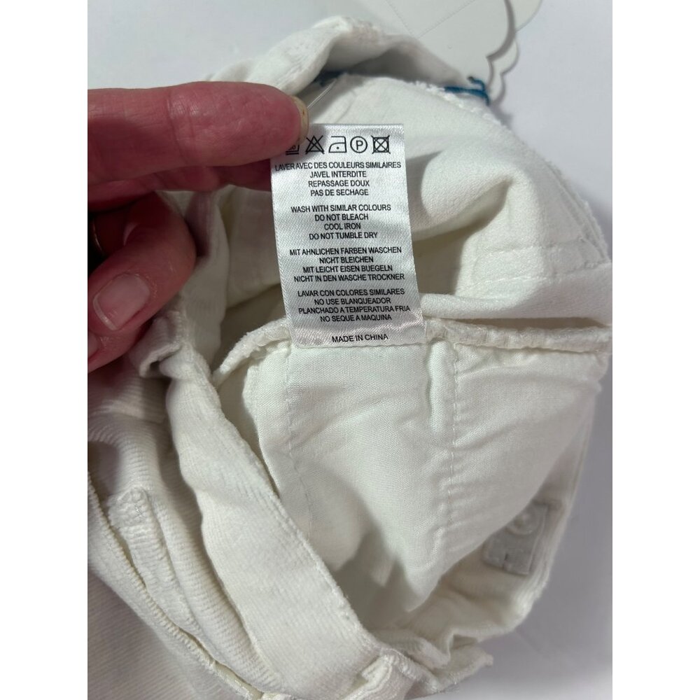Girl pants Sz. 3T NWT Boutique C De C Corduroy Ivory zip button adjustable waist - Picture 4 of 6